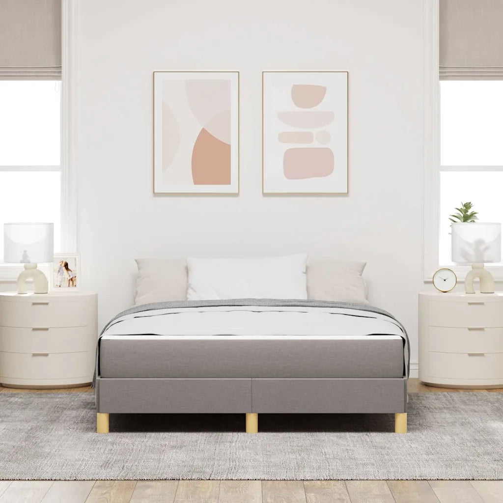 vidaXL Letto a molle Tortora e Marrone 140 x 200 cm