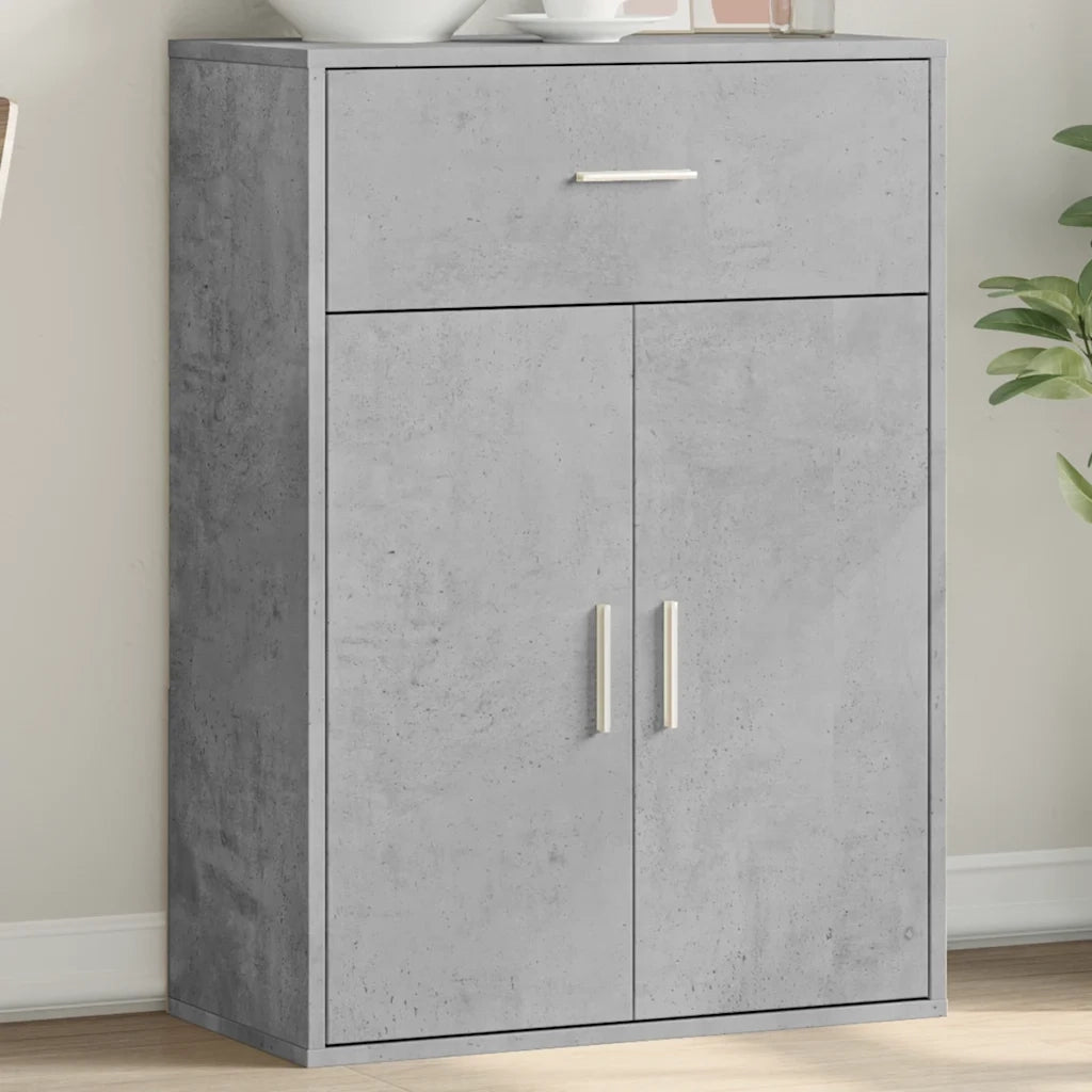 Credenza Grigio Cemento 60x30x84 cm in Legno Multistrato 840495