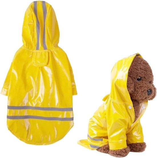 Giubbotto per Cani con Cappuccio e Riflettori Impermeabile per Cani Piccoli e Medi Giallo 

Modello: Yellow M