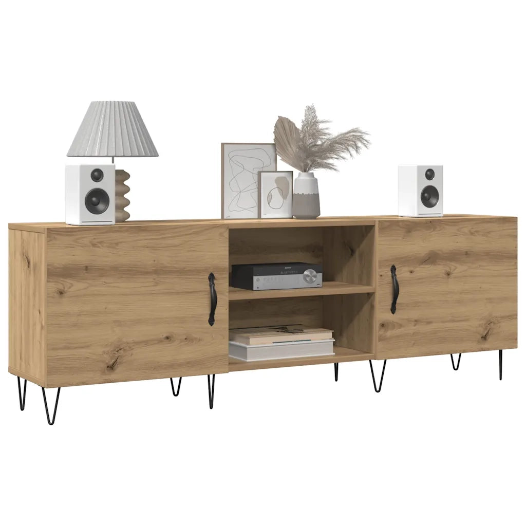 Mobile Porta TV Rovere Artigianale 150x30x50cm in Truciolato 857327