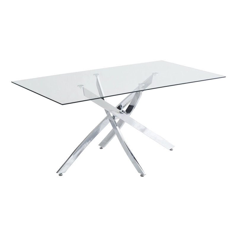 Tavolo Rettangolare Marley 160x90x75 Gambe Cromate