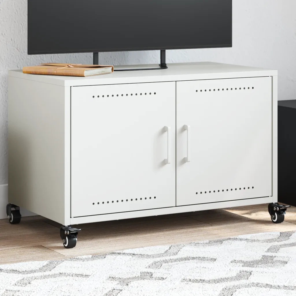 vidaXL Mobile TV Bianco 68x39x43,5 cm in Acciaio Laminato a Freddo