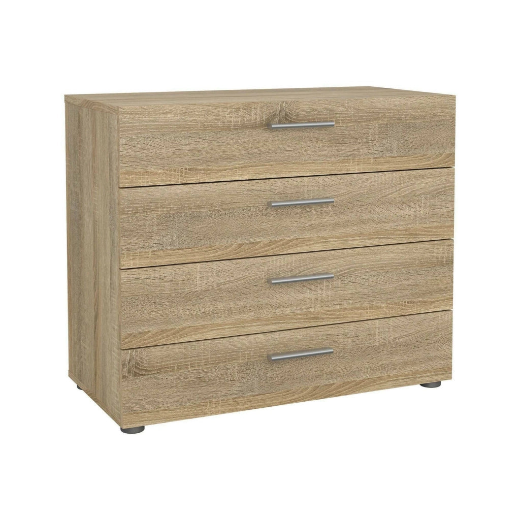 Cassettiera Arwen, Settimino multiuso, Comò camera da letto, Mobile con cassetti, 80x40 h68 cm, Quercia