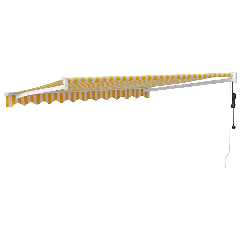 Tenda retrattile Giallo con Cornice Bianca 3 x 2,5 m 3154481