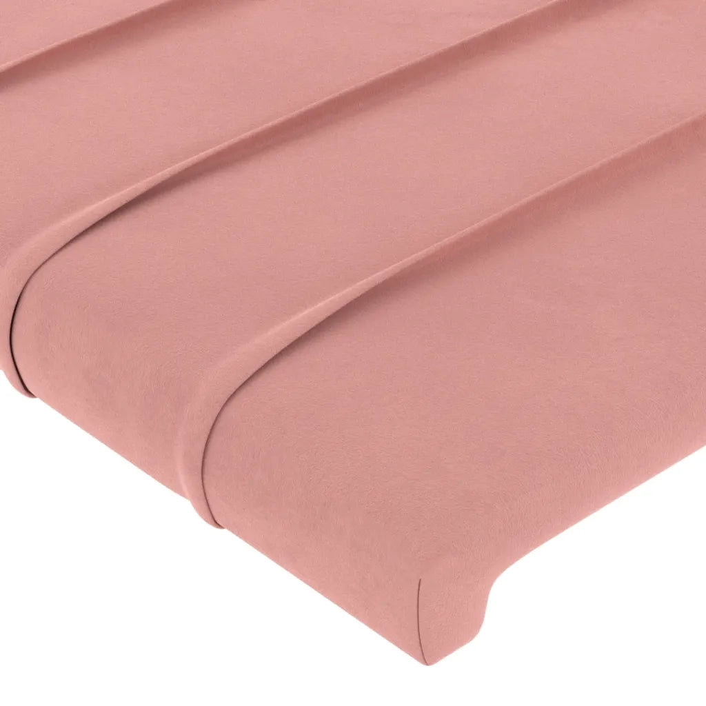 Testiera ad Orecchio-Testata con Orecchie Rosa 83x23x78/88 cm in Velluto 721123