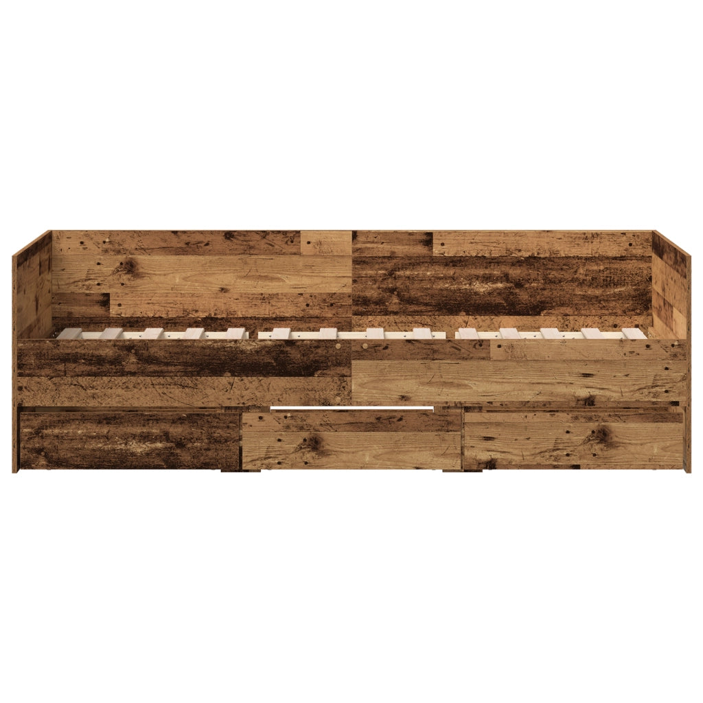 Letto a Giorno Rustico Legno Antico Legno ingegnerizzato