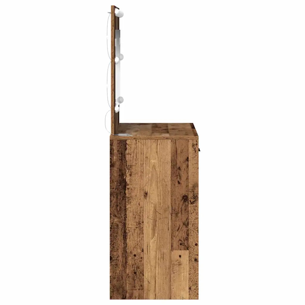 Tavolo da Trucco con cassetto Legno vecchio 78,5 x 41 x 135 cm 865035
