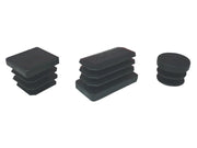 100pz puntali alettati rettangol. 20x50 mm plastica nero cod:ferx.47203