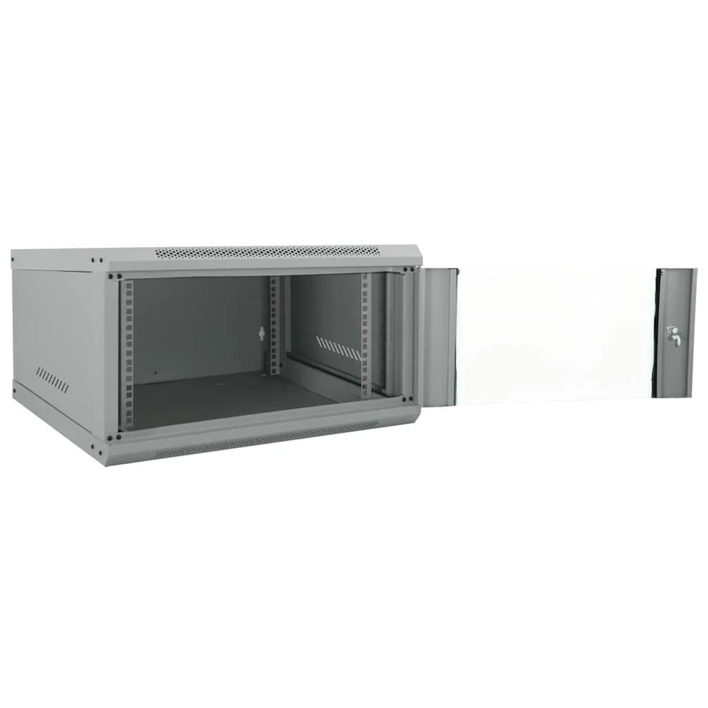 Armadio di rete a parete dal design industriale compatto 60 x 60 x 35 cm acciaio grigio 02_0059065