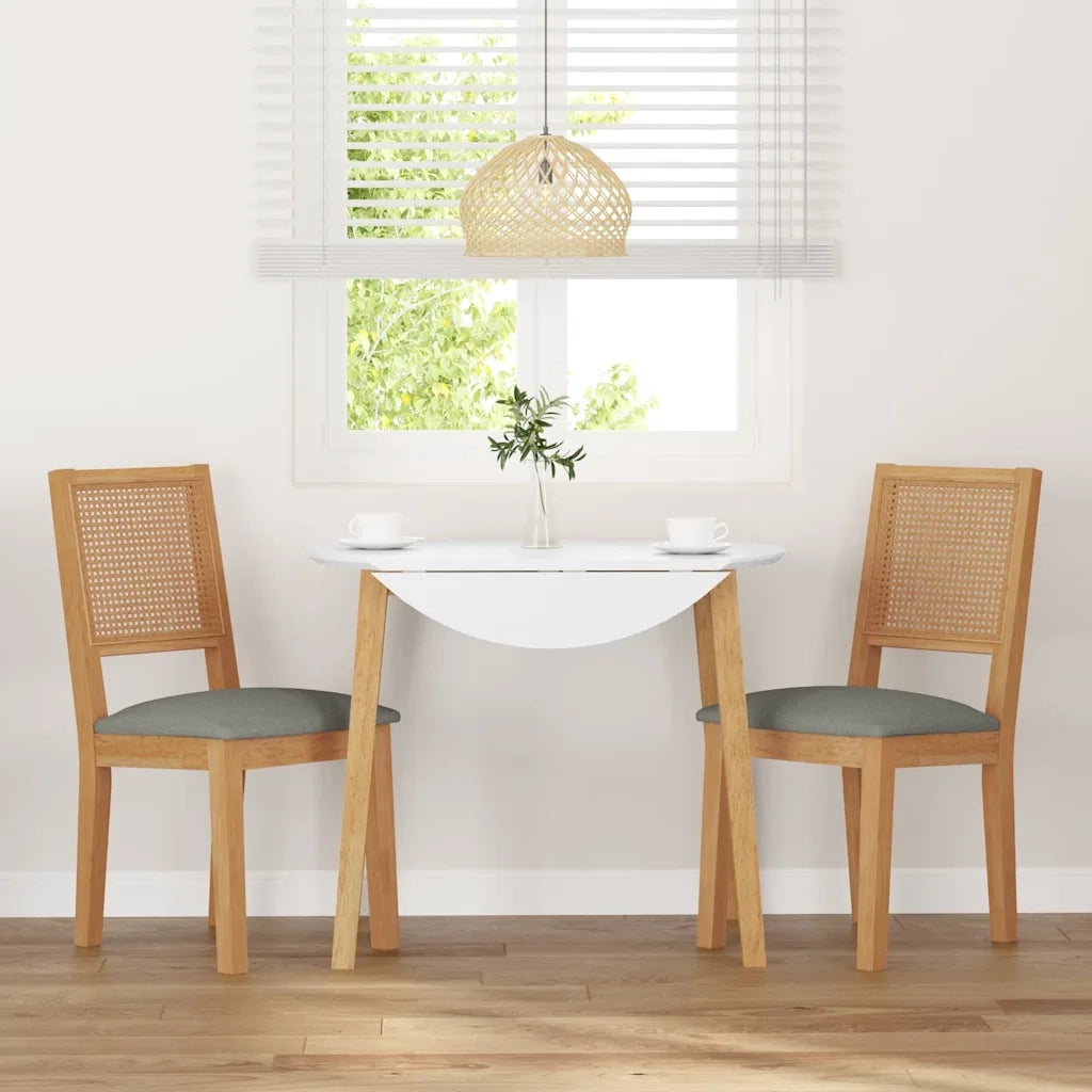 Sedie da Pranzo con Cuscini 2 pz in Legno Massello di Hevea 4102480