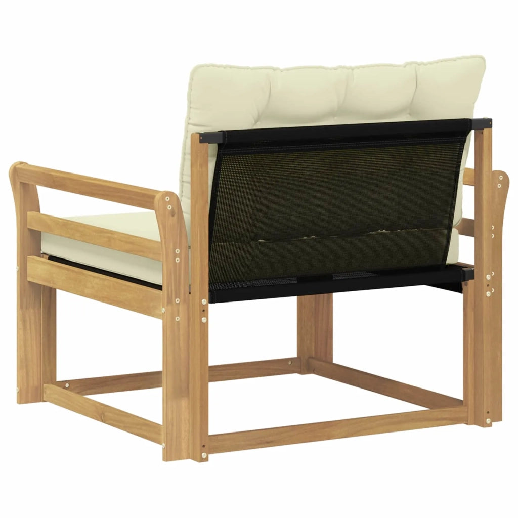 Set di divani da esterno-Sofa da giardino Legno di Acacia Massello e Textilene 541034