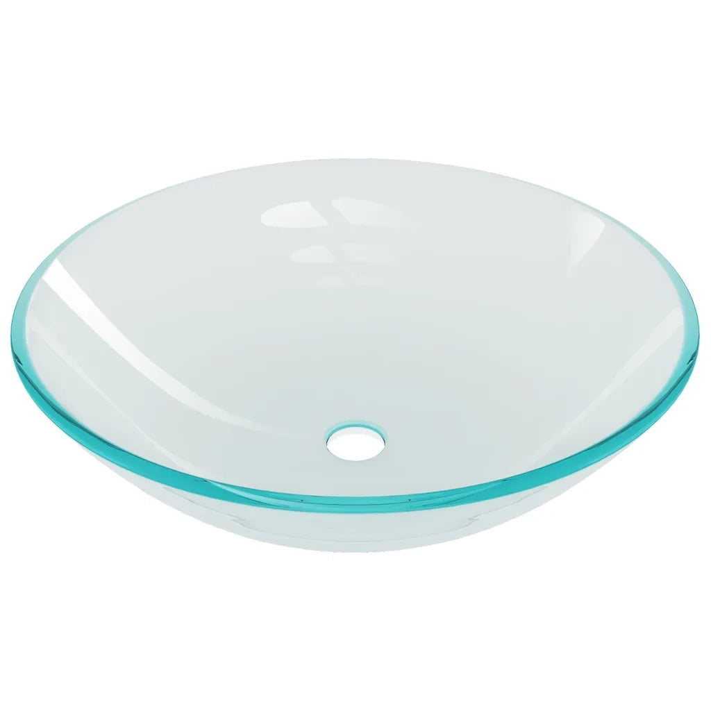 Lavandino con Rubinetto e Piletta a Pressione Vetro Temperato CFW4512392