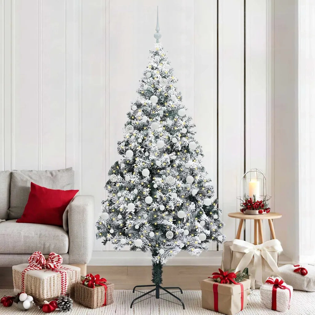 Albero di Natale | Decorazioni natalizie artificiale con 300 LED Bianco 210 cm