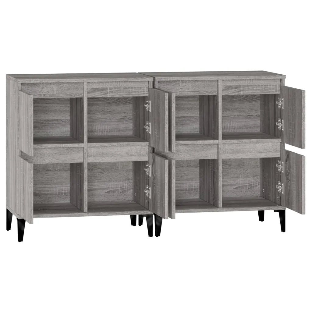 Credenze 2pz Grigio Sonoma 60x35x70 cm in Legno Multistrato 3185765
