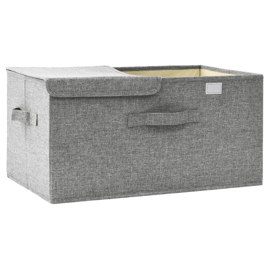 Scatola Portaoggetti in Tessuto 50x30x25 cm Grigio CFW2948316