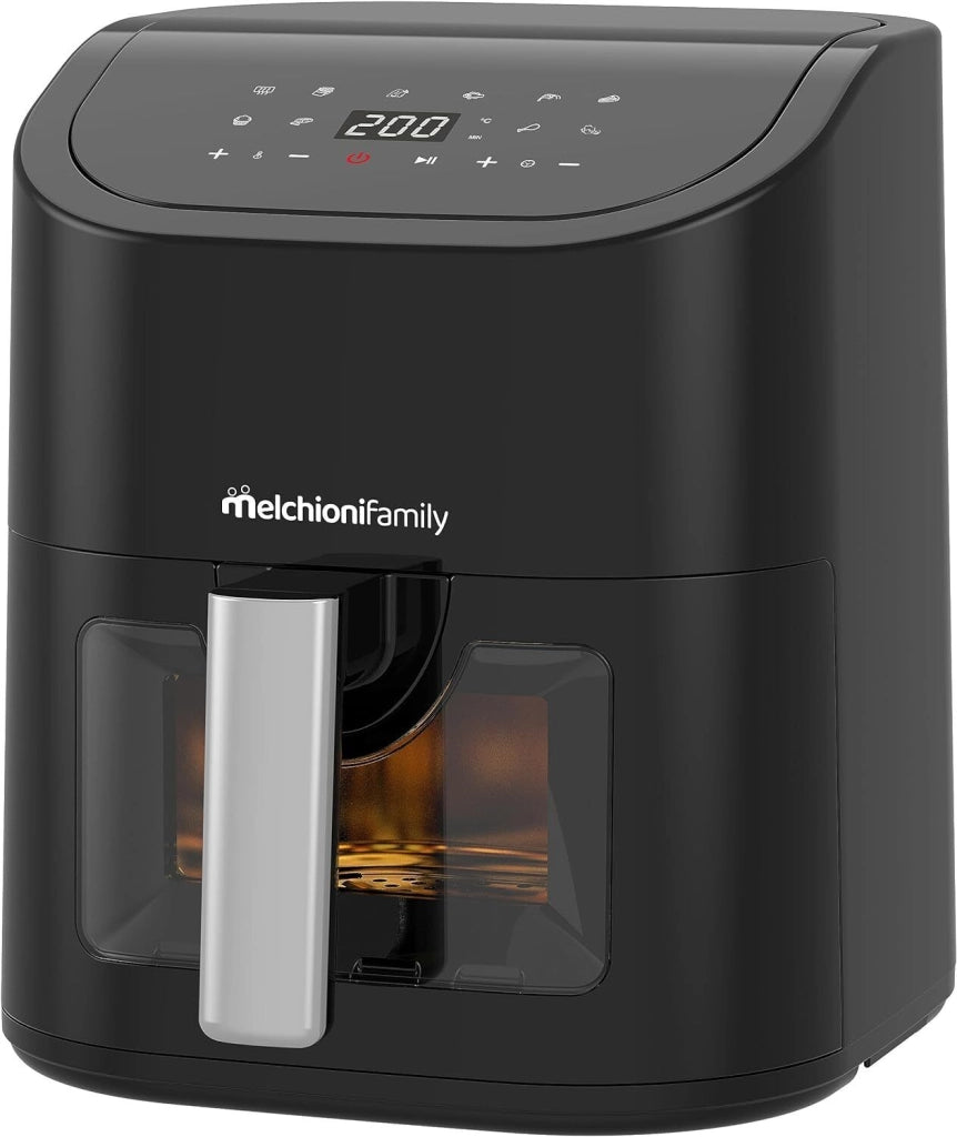 Melchioni Friggitrice ad aria family 5,2L, con finestra trasparente