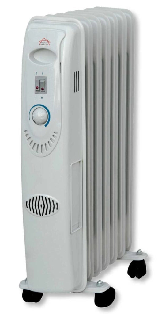 Radiatore ad olio con ruote 7 elementi 1500W 3 livelli potenza