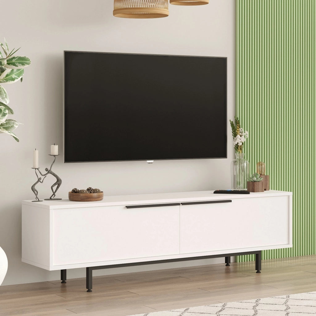 Palmi, Mobile Porta tv 2 Ante, 160x36x45h cm Bianco