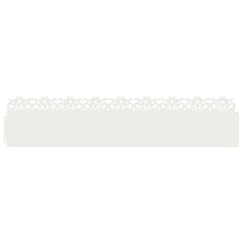 Bordure per prato 30 pcs Bianco 103 x 0,05 x 22 cm Acciaio