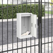 vidaXL cassetta postalepastkastei Bianco 30 x 23 x 55 cm Acciaio