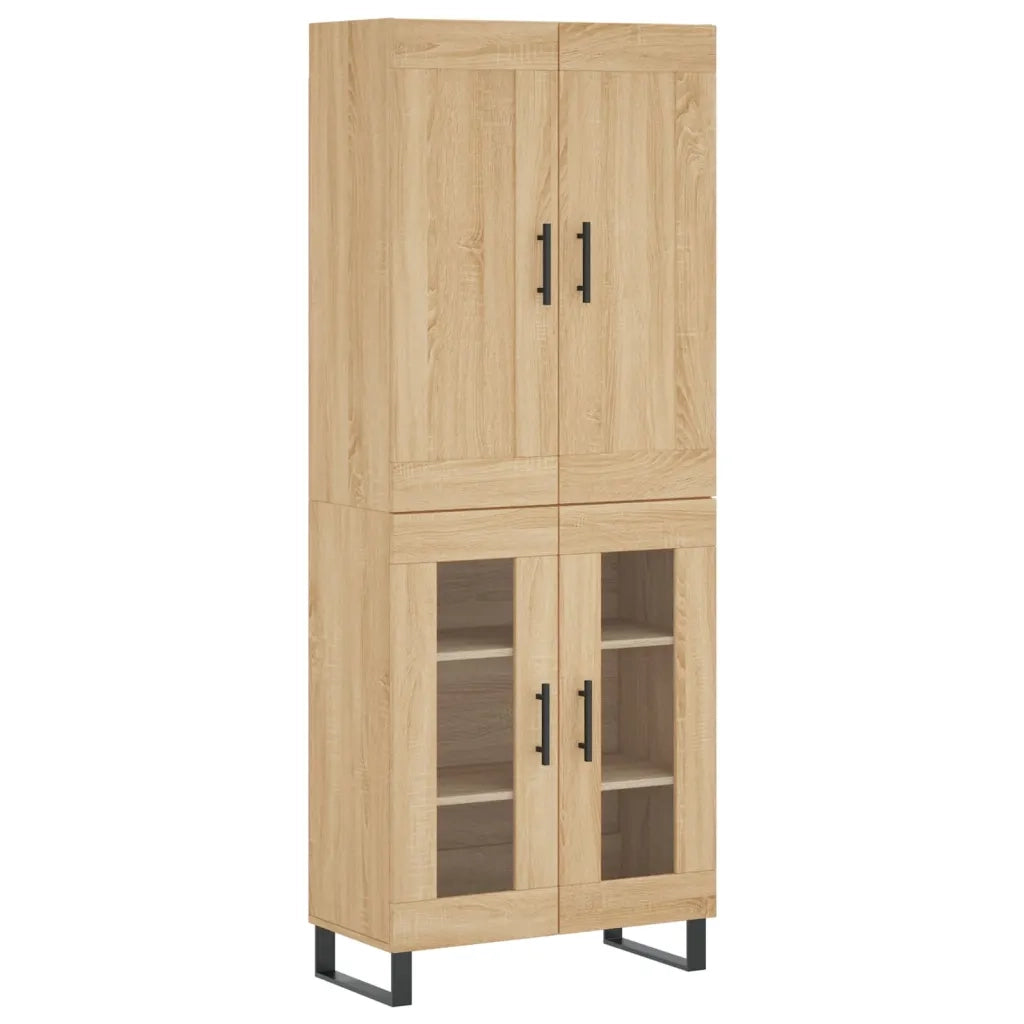 Credenza Rovere Sonoma 69,5x34x180 cm in Legno Multistrato 3199644