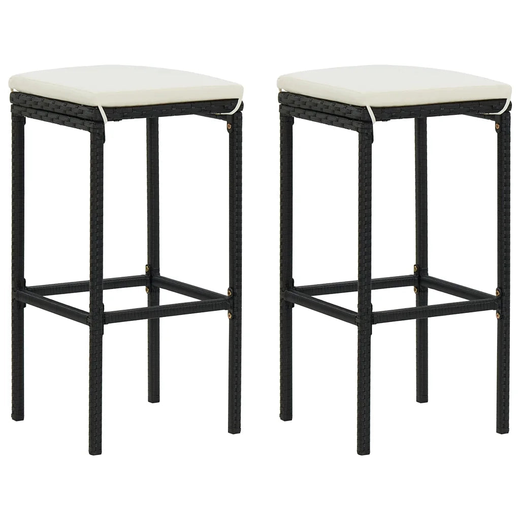 Set da Bar 3 pz in Polyrattan Nero CFW3608277