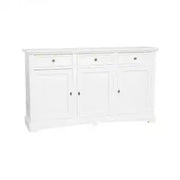 Credenza madia buffet in legno Shabby chic 3 ante chic mod goccia bianca