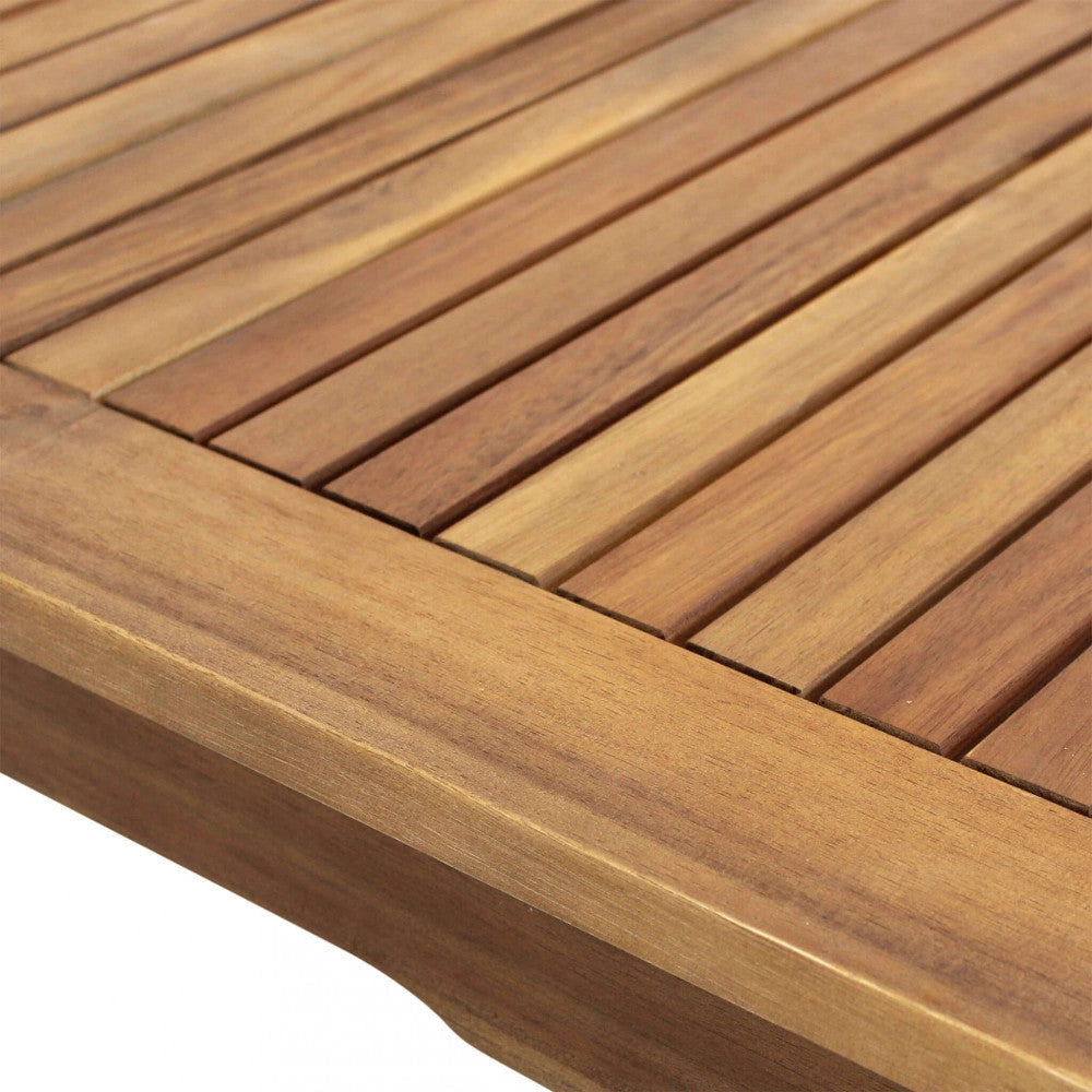 Tavolo 80x80x74 h cm in Legno di Acacia Marrone