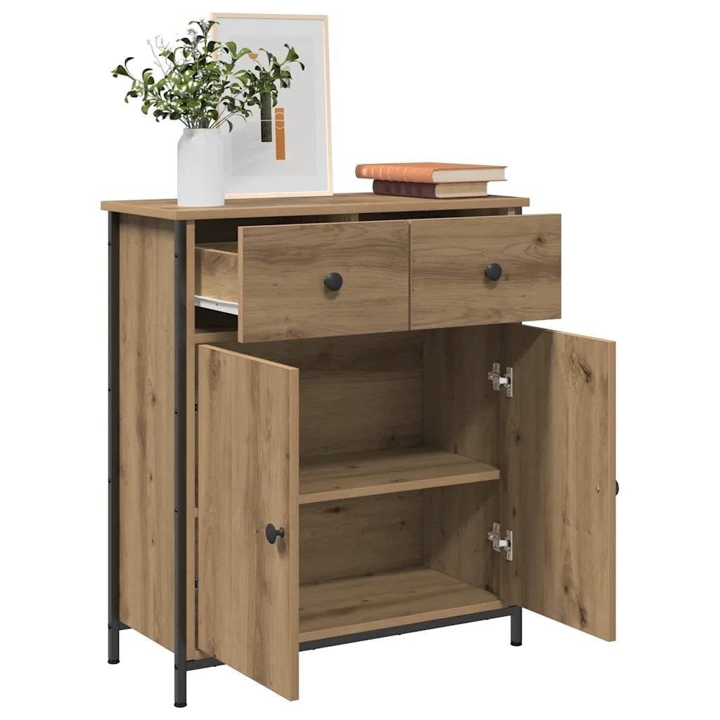 Credenza Rovere Artigianale 70x30x80 cm in Legno Multistrato 857471