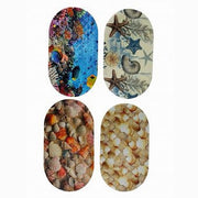 Trade Shop - Tappeto Tappetino Antiscivolo Arredo Bagno Tema Marino Conchiglie 38x69cm 59501 -