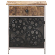 Comodino-Tavolino da notte 40x30x50 cm in Legno di Mango Grezzo 945001