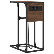 Comodino | Armadio da Notte | Mobiletto da notte Rovere Marrone 41,5 x 26 x 60,5 cm