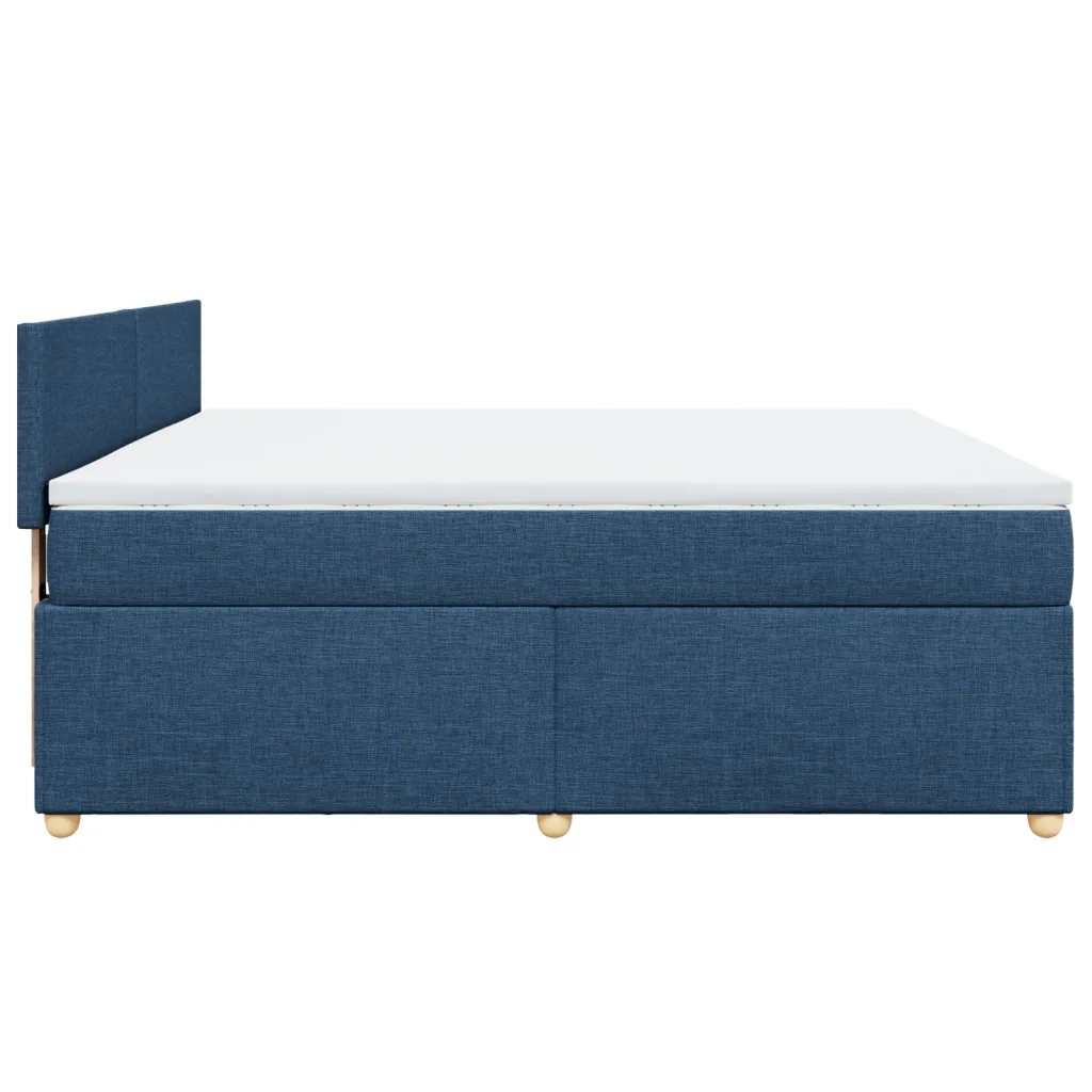 vidaXL Giroletto a Molle con Materasso Blu 180x200 cm in Tessuto