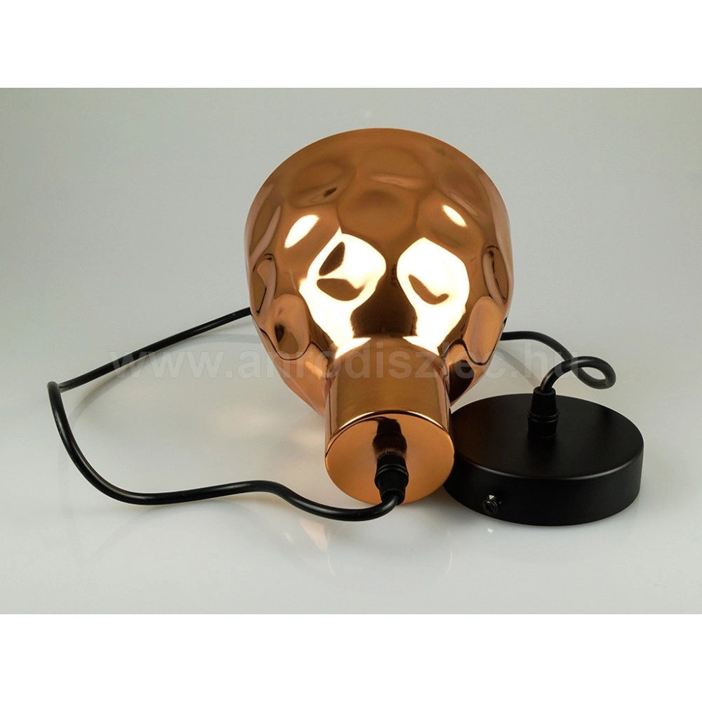 Trade Shop - Lampadario Pendente Lampada A Sospensione In Metallo Cono Oro Rosa Rame Vt-8150 -