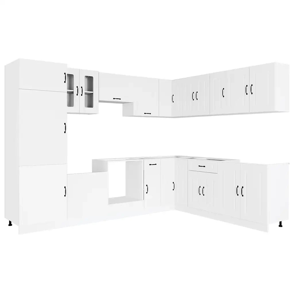 Set Mobili da Cucina 14 pz Kalmar Bianco Legno Multistrato 3314971