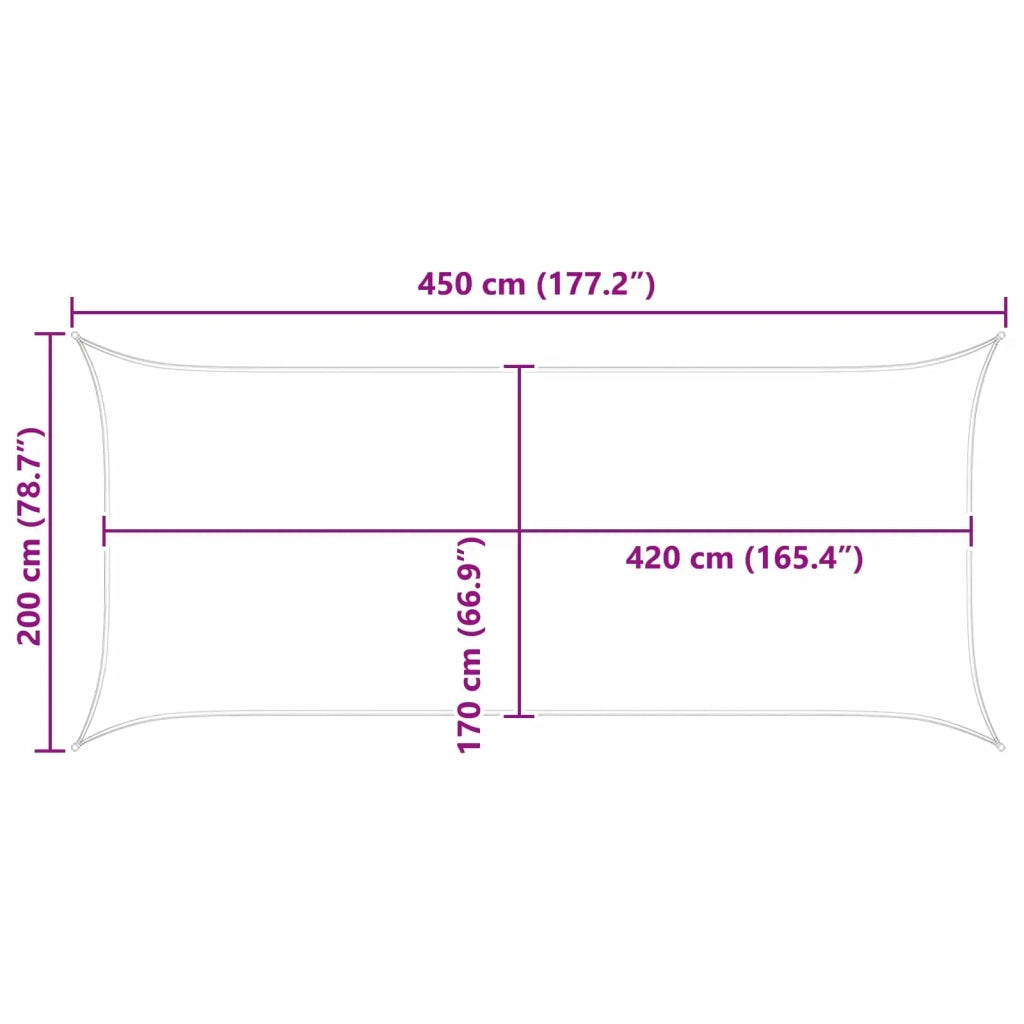 Vela da ombra solare Blu e Bianco 4,5 x 2 m