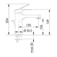 Rubinetto alto per lavabo, dotato di tecnologia per risparmio energetico e idrico serie class line eco