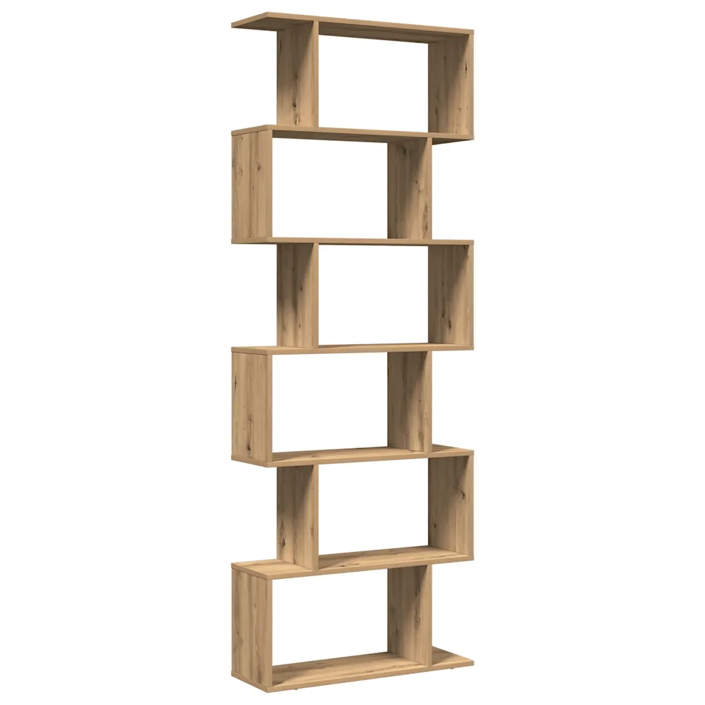 Libreria 6 Ripiani Rovere Artigianale 70x24x193 cm Truciolato