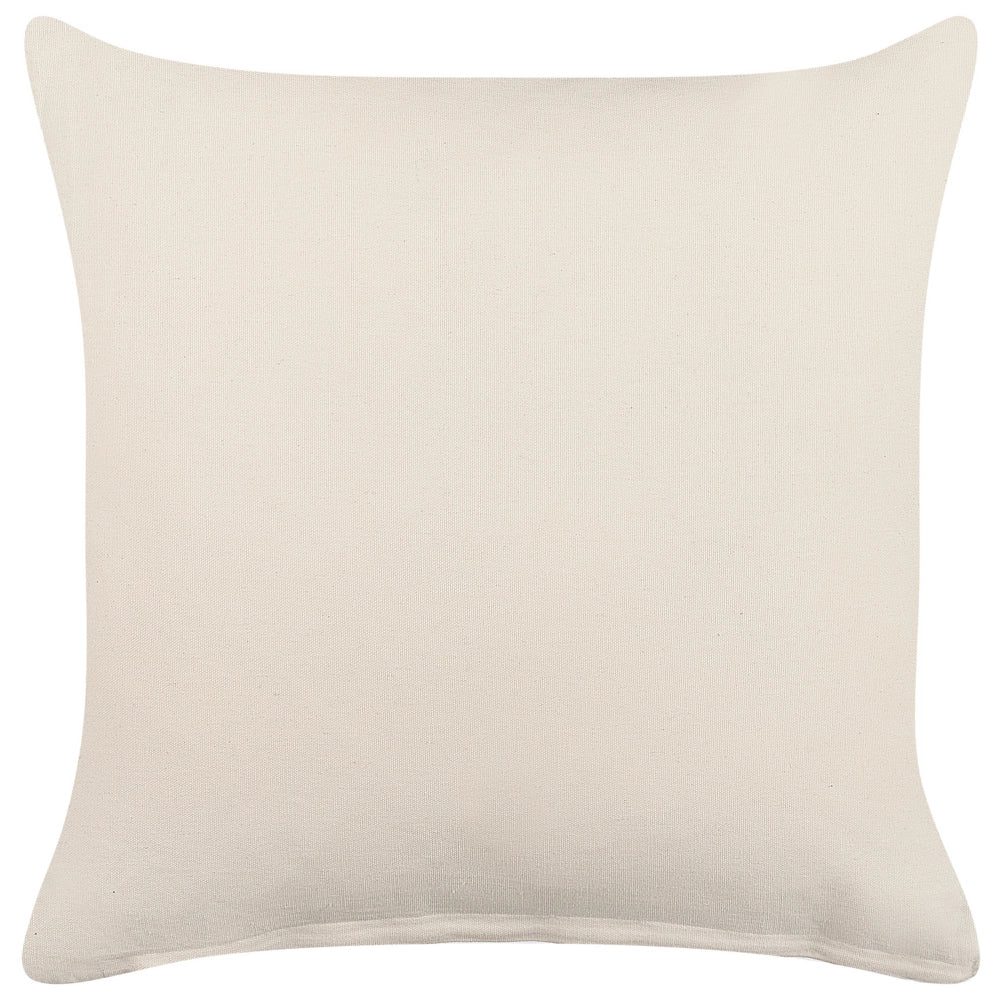 Set di 2 cuscini decorativi in cotone beige e nero 45 x 45 cm federa boho motivo geometrico