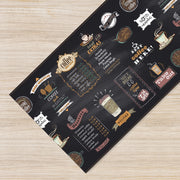 Tappeto Cucina Antiscivolo Made in Italy Passatoia Antimacchia Multiuso Corridoio Soggiorno Lavabile in Lavatrice - 50x100 - Menu