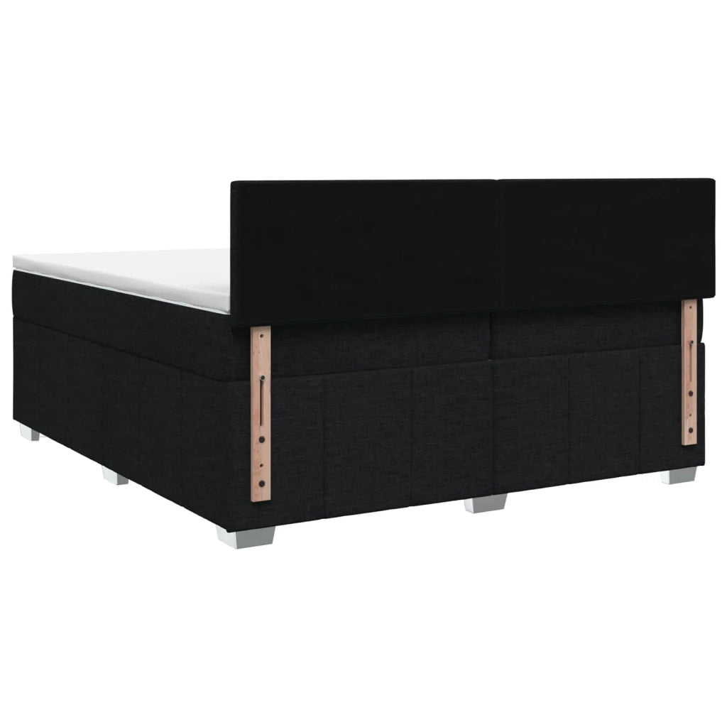 Letto box spring con materasso Nero 200 x 200 cm Tessuto 3451292