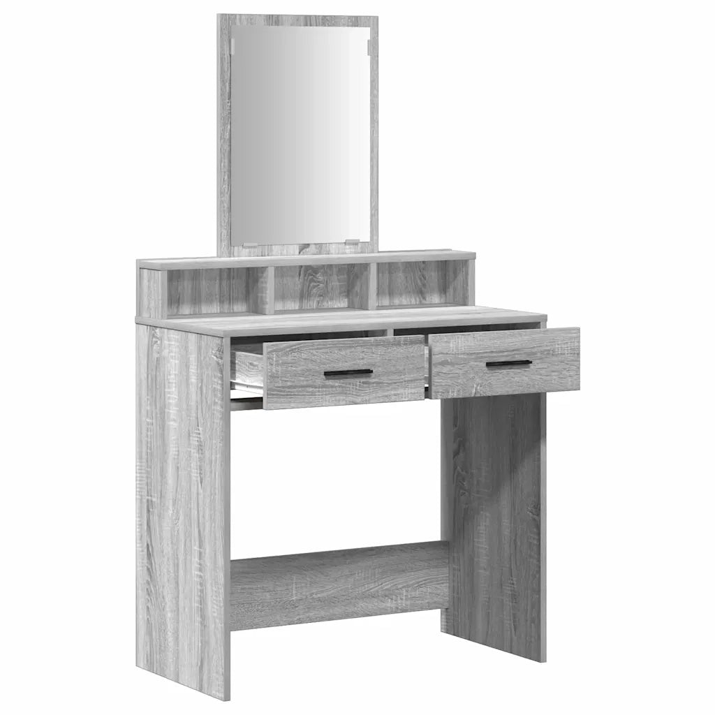 Toeletta | Tavolo da Trucco con cassetto Grigio Sonoma 79 x 41 x 140 cm