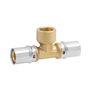 RACCORDO A T FEMMINA A PRESSARE PER TUBO MULTISTRATO MODELLO AP132 - 3/4 ø26X3  - APE