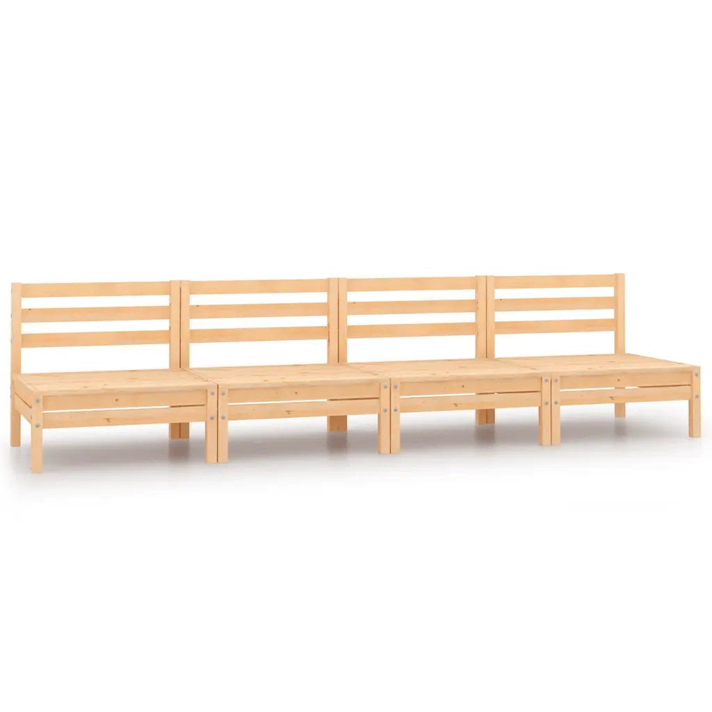 Divani Centrali da Giardino 4 pz in Legno Massello di Pino cod mxl 40281