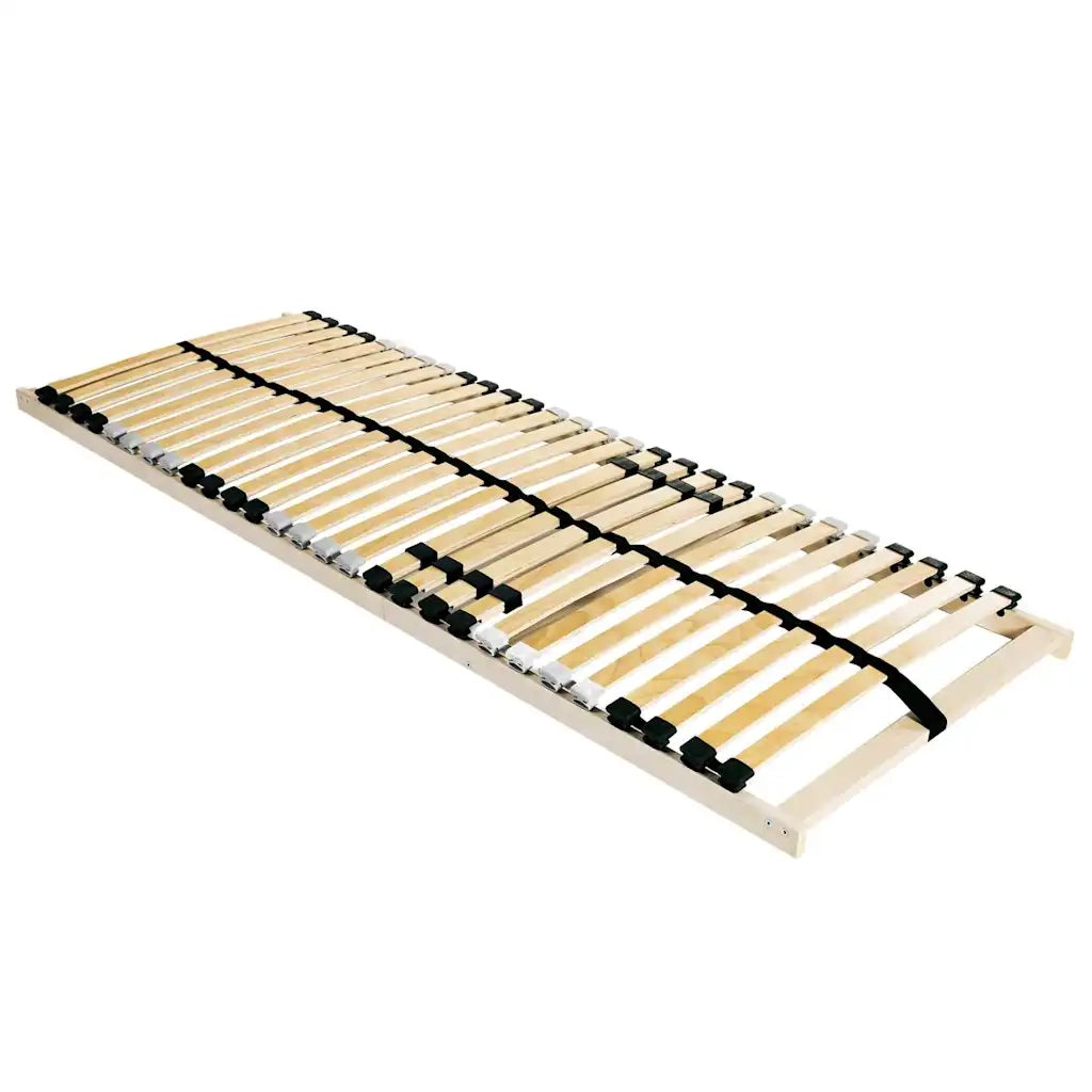 vidaXL Base a doghe Marrone 90 x 190 cm Legno massello di faggio