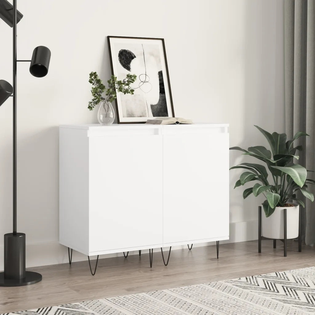 Credenze 2 pz Bianche 40x35x70 cm in Legno Multistratocod mxl 127368