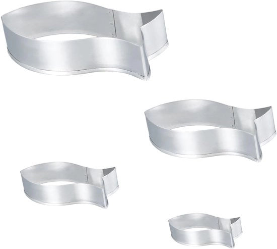 Forme di biscotto in acciaio inossidabile, set da 4 pezzi, forme di biscotto per biscotti - Ideali per bambini, compleanni e snack divertenti - Facili da pulire e riciclabili