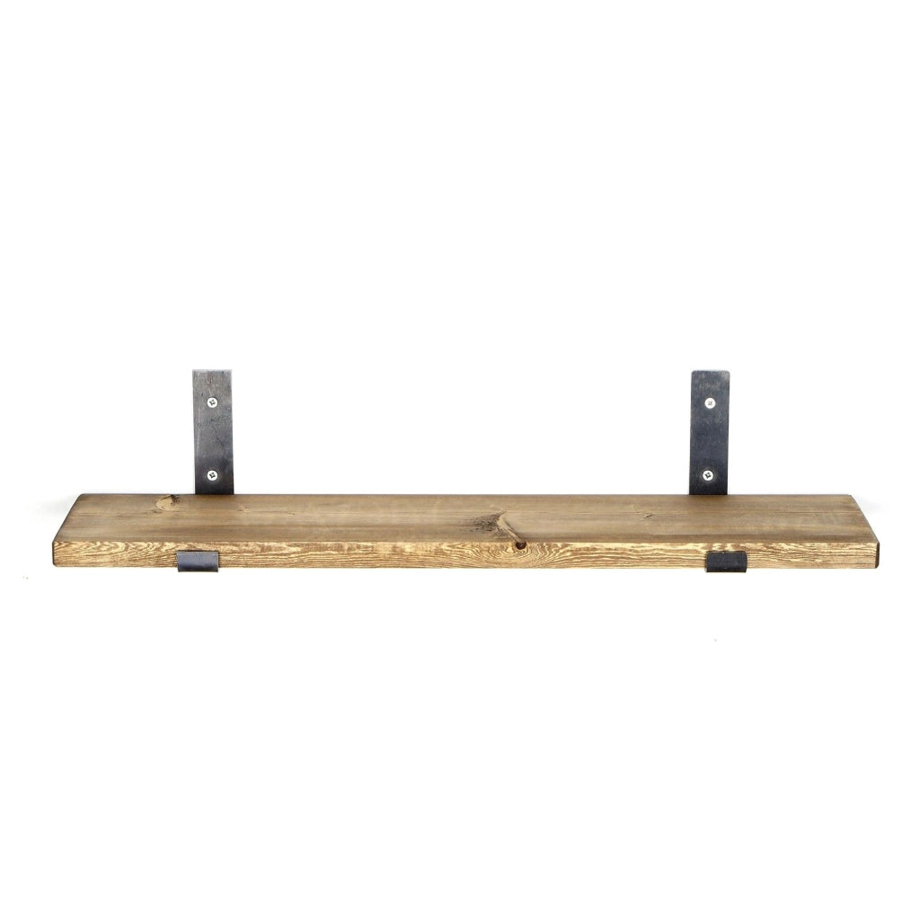 Denice, Mensola un Ripiano, 60x14x16h cm Marrone Naturale