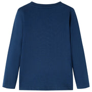 Maglietta da Bambino a Maniche Lunghe Blu Marino 116