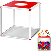 Cassa Tombola in Alluminio Leggero - Dispensierecipienti Transparenti - Scatola di Archiviazione Quadrata - Cassa Lotteria - Cassa Commenti - Materiale Duraturo (25 x 25 cm) - Cassa Lotteria